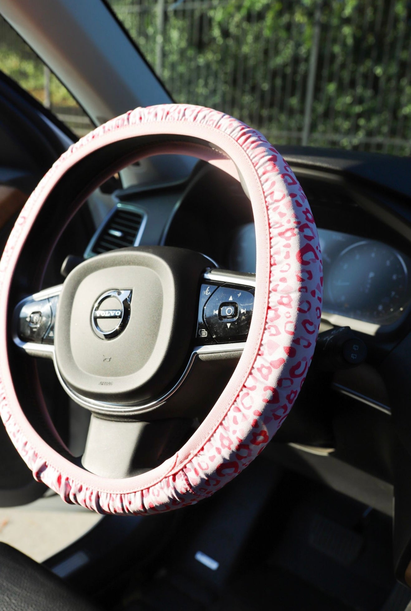 Pink Leopard Steering Wheel Cover