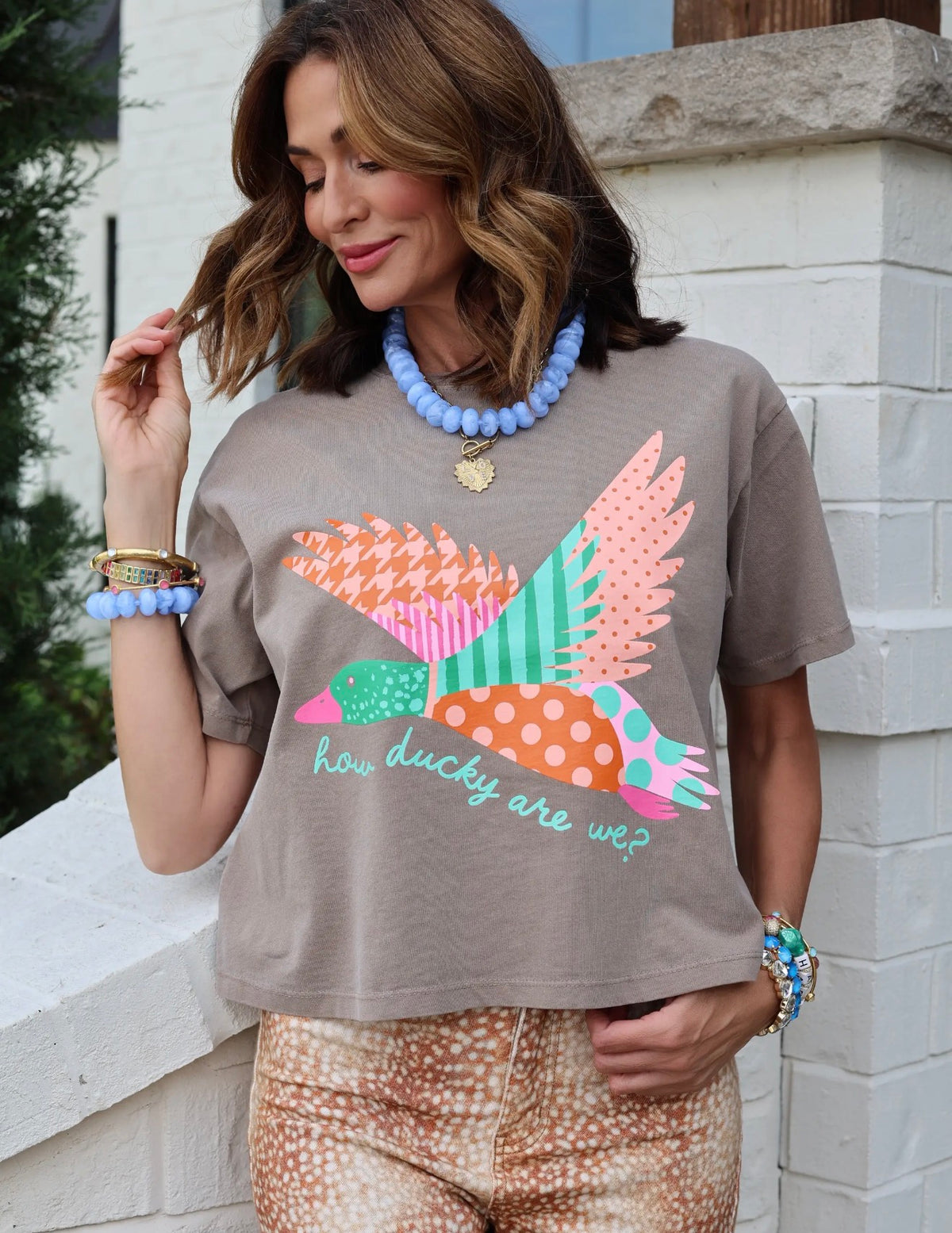 How Ducky Are We Crop Graphic Tee