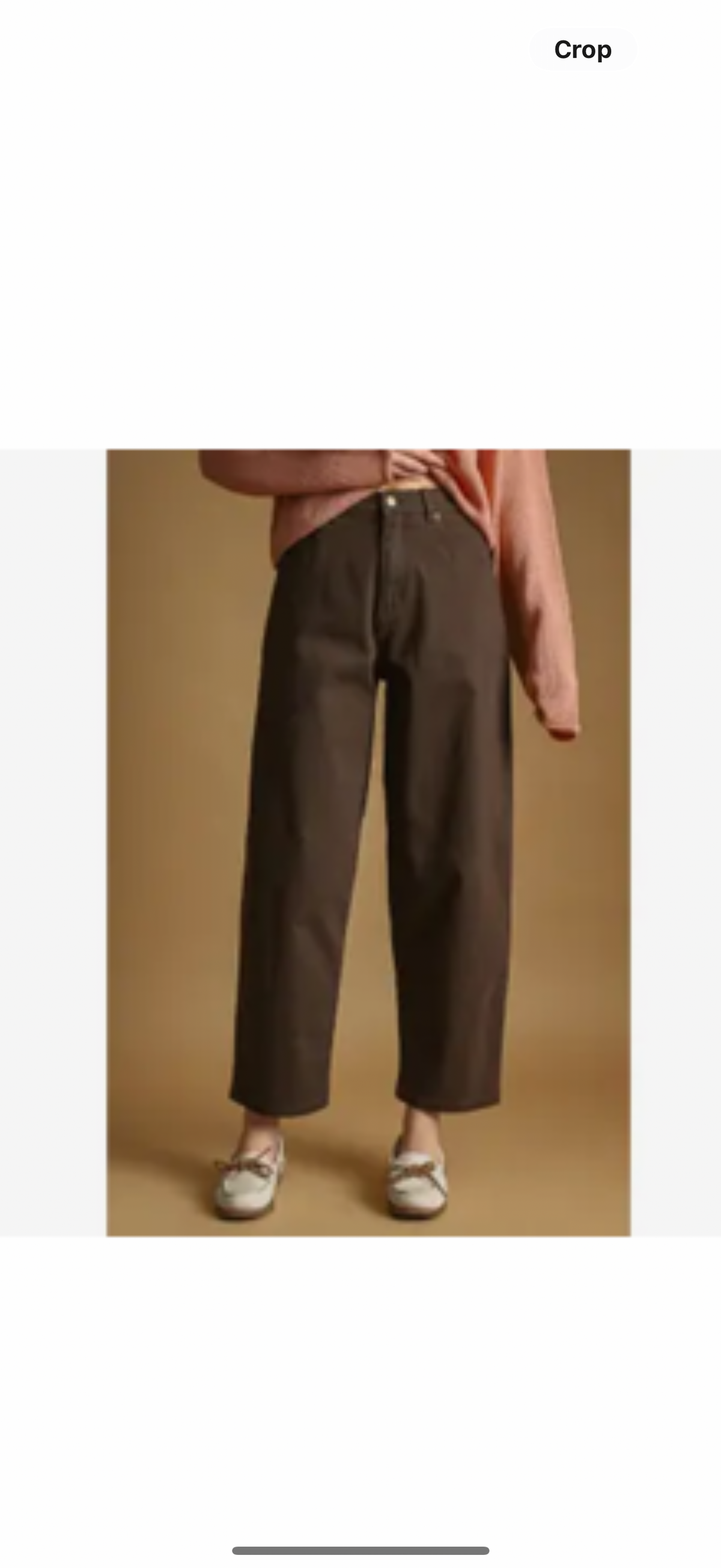 Brown Barrel Pants with Elastic Band