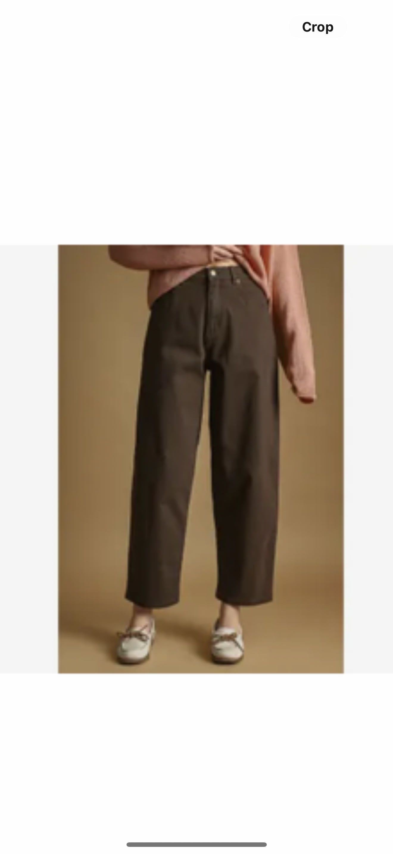 Brown Barrel Pants with Elastic Band
