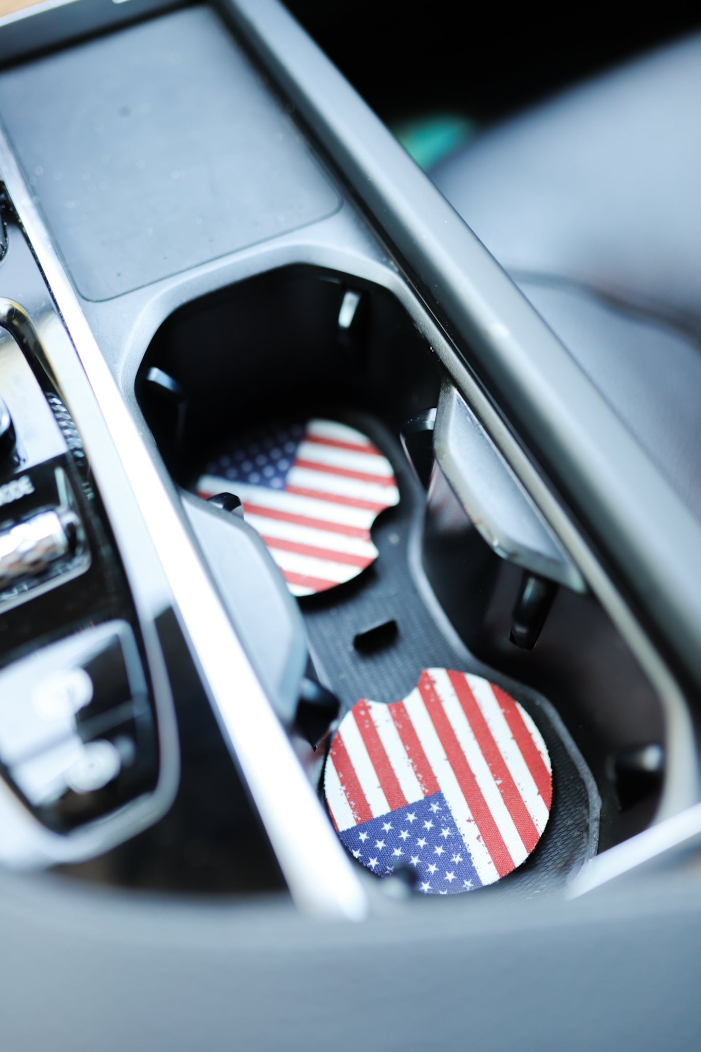 Flag Red, White & Blue Car Coasters 2-Pack