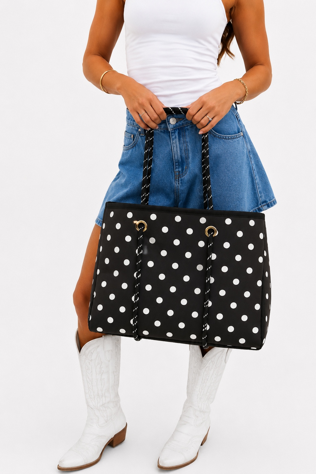 Polka Dot Large Tote Bag