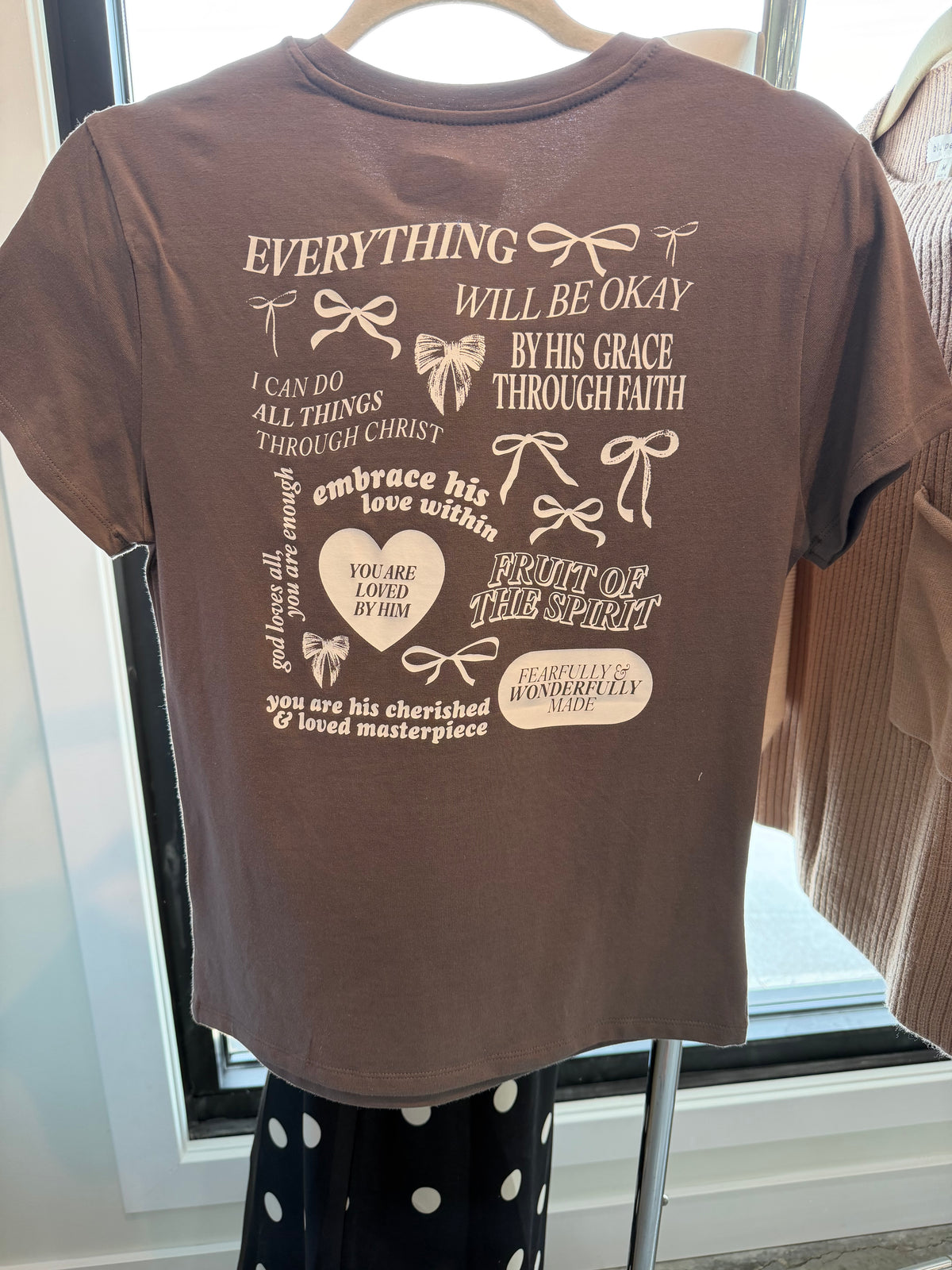 Girls Grey Bow TShirt