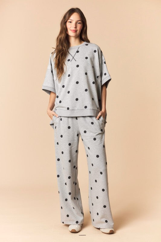 Polka Dot Wide Leg Pants