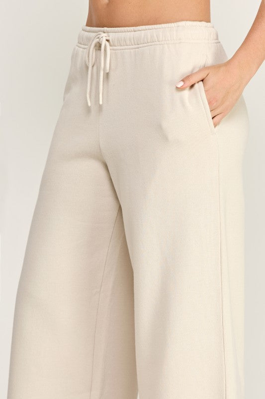 Oversized Mid Rise Sweatpants beige