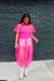 Pink Swiss Dot Organza Tunic Dress