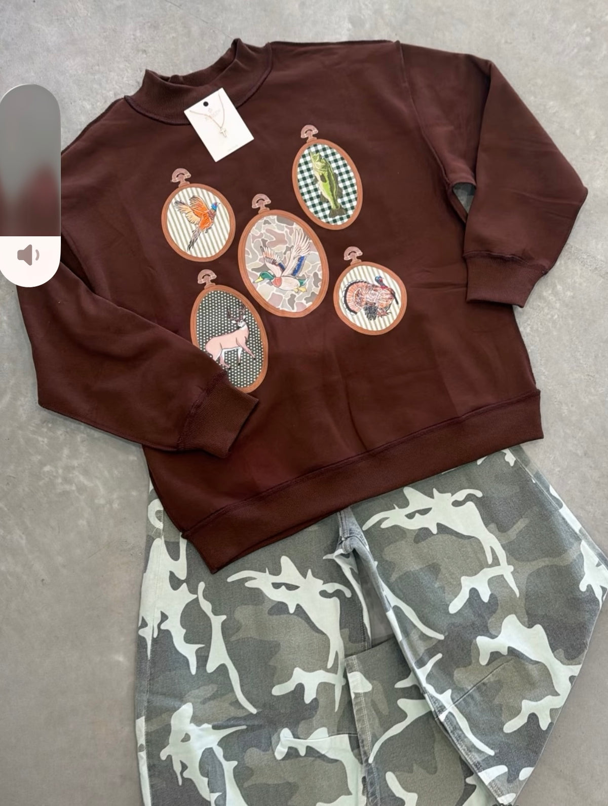 Brown Wildlife Mockneck