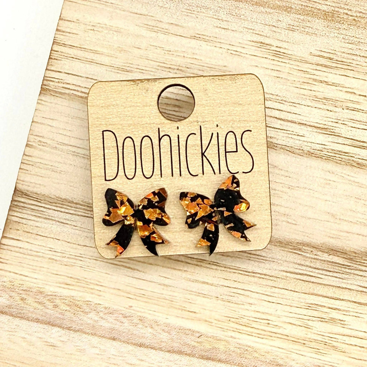 Spooky Studs - Acrylic Halloween Earrings: Jack-O-Lanterns (black)