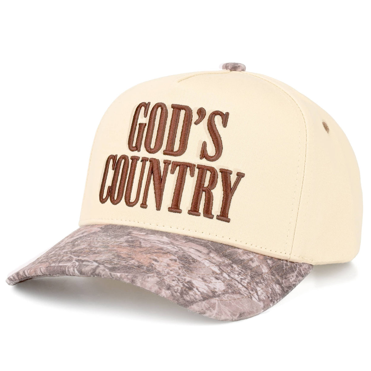 C.C GOD'S COUNTRY Letter on Two Tone Trucker Hat: DKM