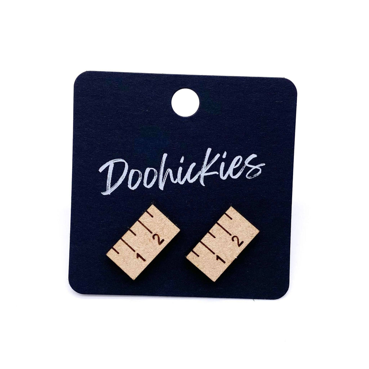 Teacher Appreciation Single Studs - Back to School Teacher Earrings: Glitter Red Apple