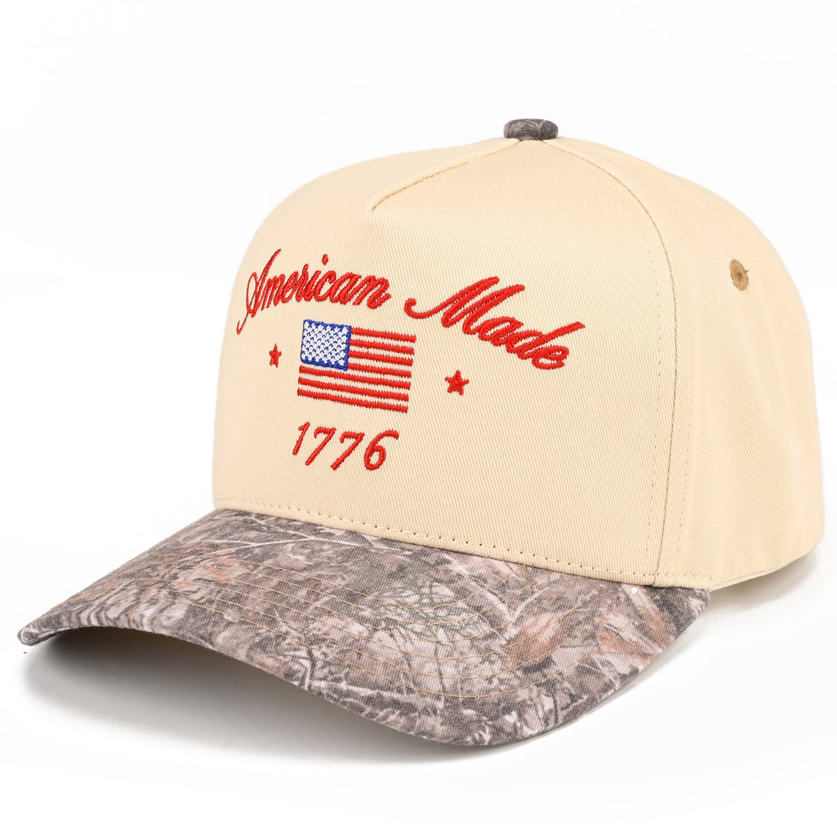 C.C AMERICAN MADE 1776 Letter on Two Tone Trucker Hat: DKM