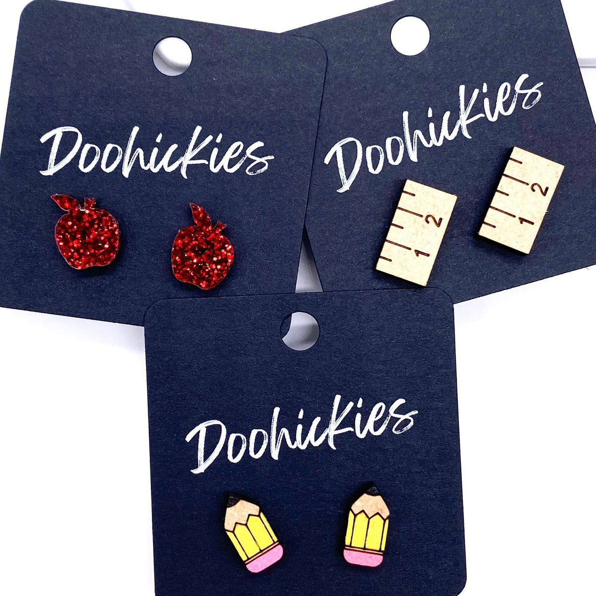 Teacher Appreciation Single Studs - Back to School Teacher Earrings: #2 Pencils