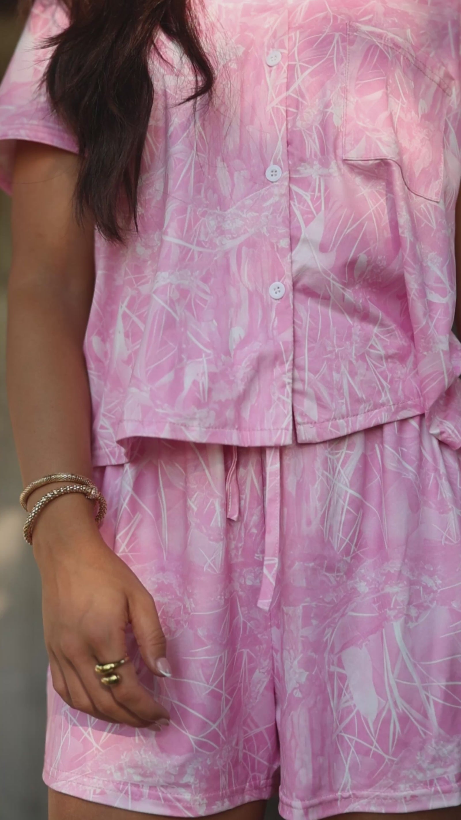 Pink Camo Pajama Set