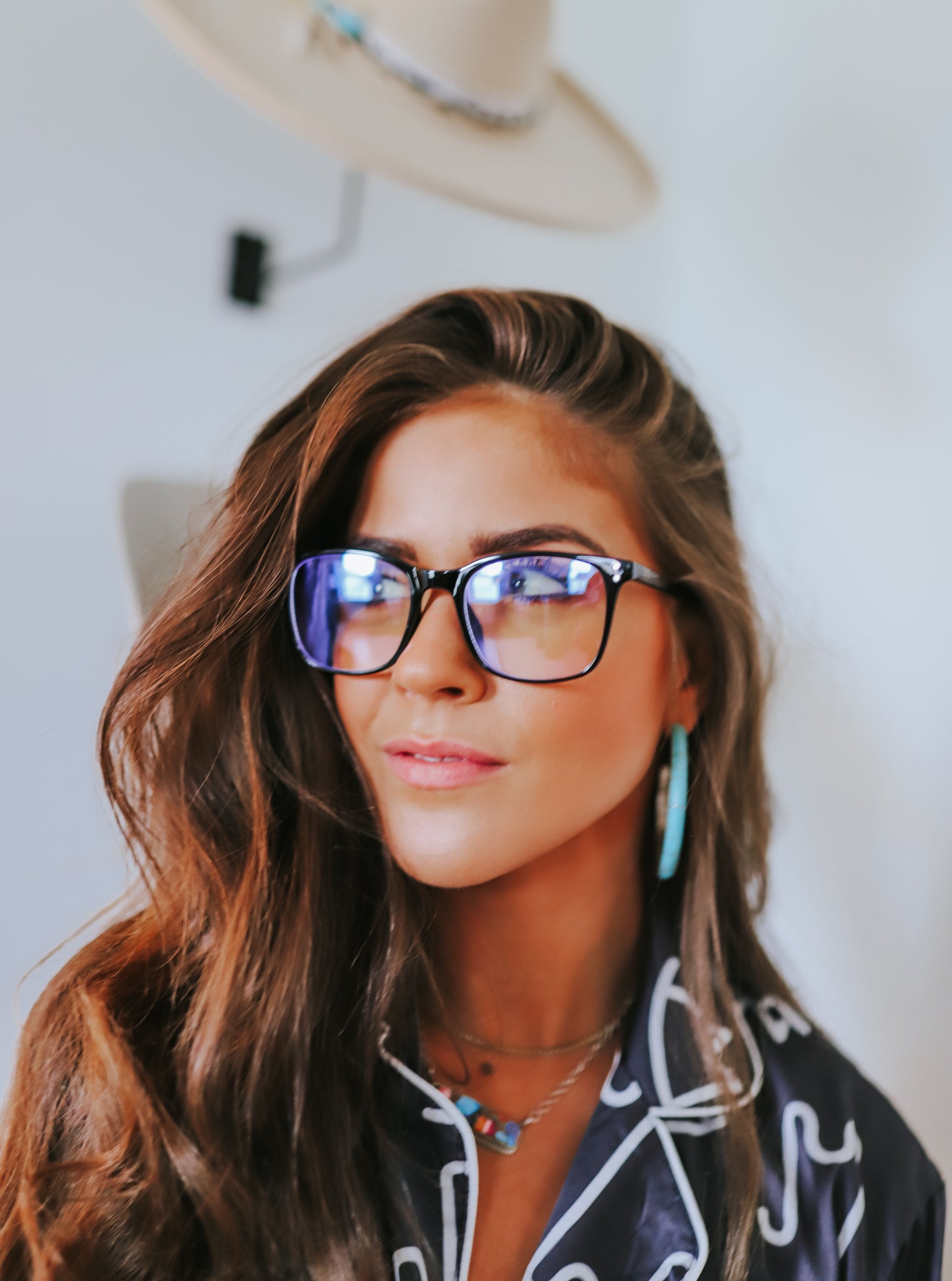 Glossy Black Blue Light Blocking Glasses