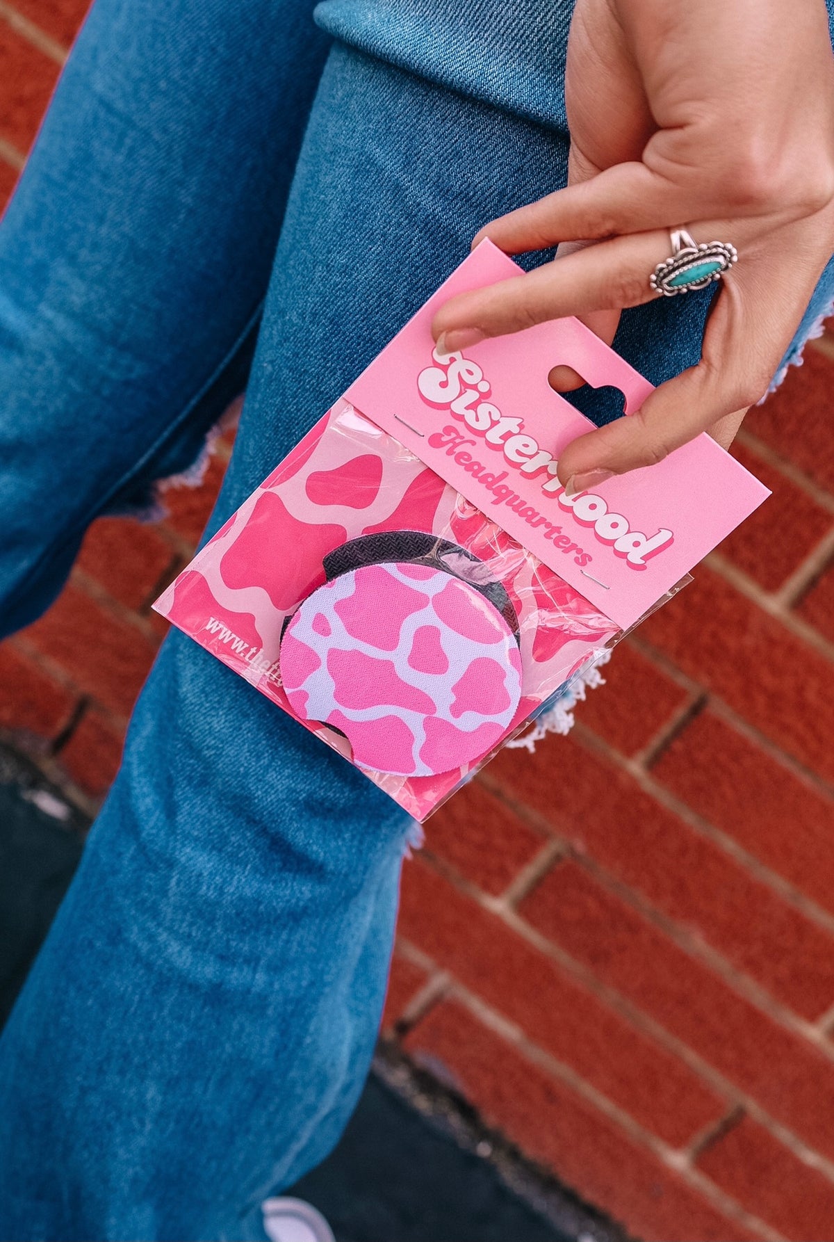 Pink Cow Car Coasters 2-Pack