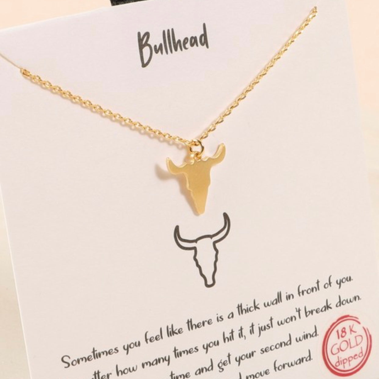 Gold Bullhead Necklace