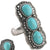Western Oval Shape Turquoise Stretch Ring